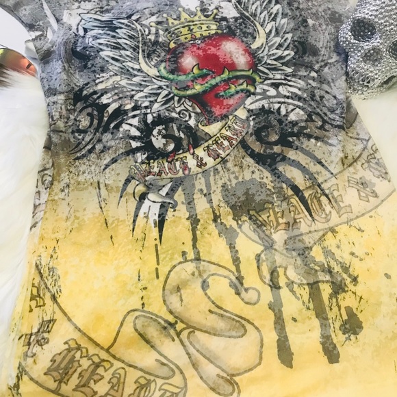 Crowned heart rock chic burnout tee - Picture 4 of 6